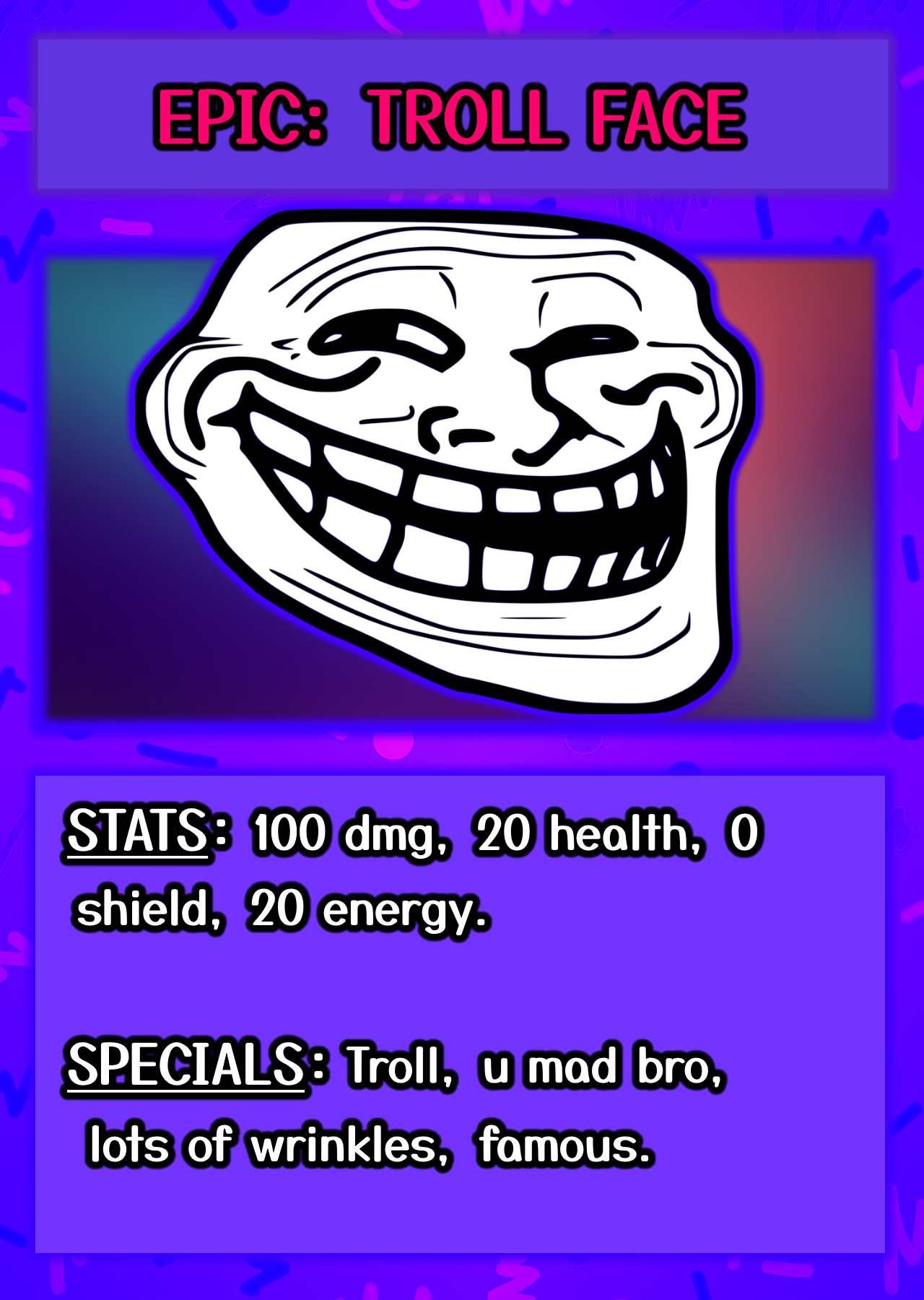 TROLL FACE [EPIC] - Meme Cards