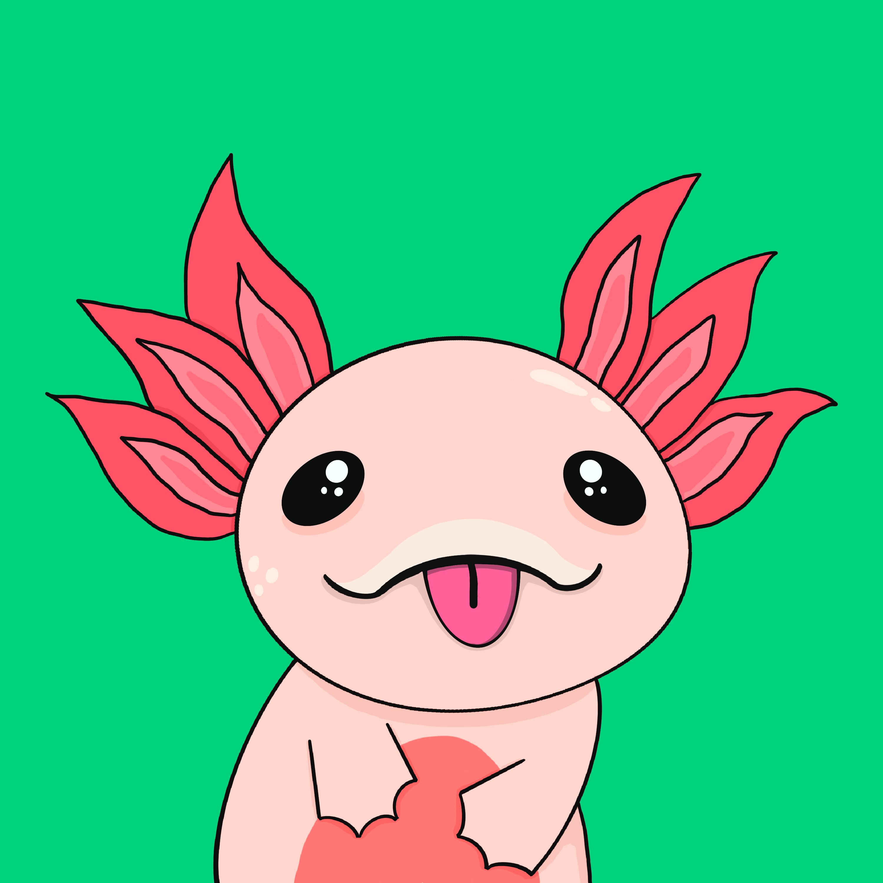 Silly Anime Eyes Axolotl - Epic Axolotl | OpenSea