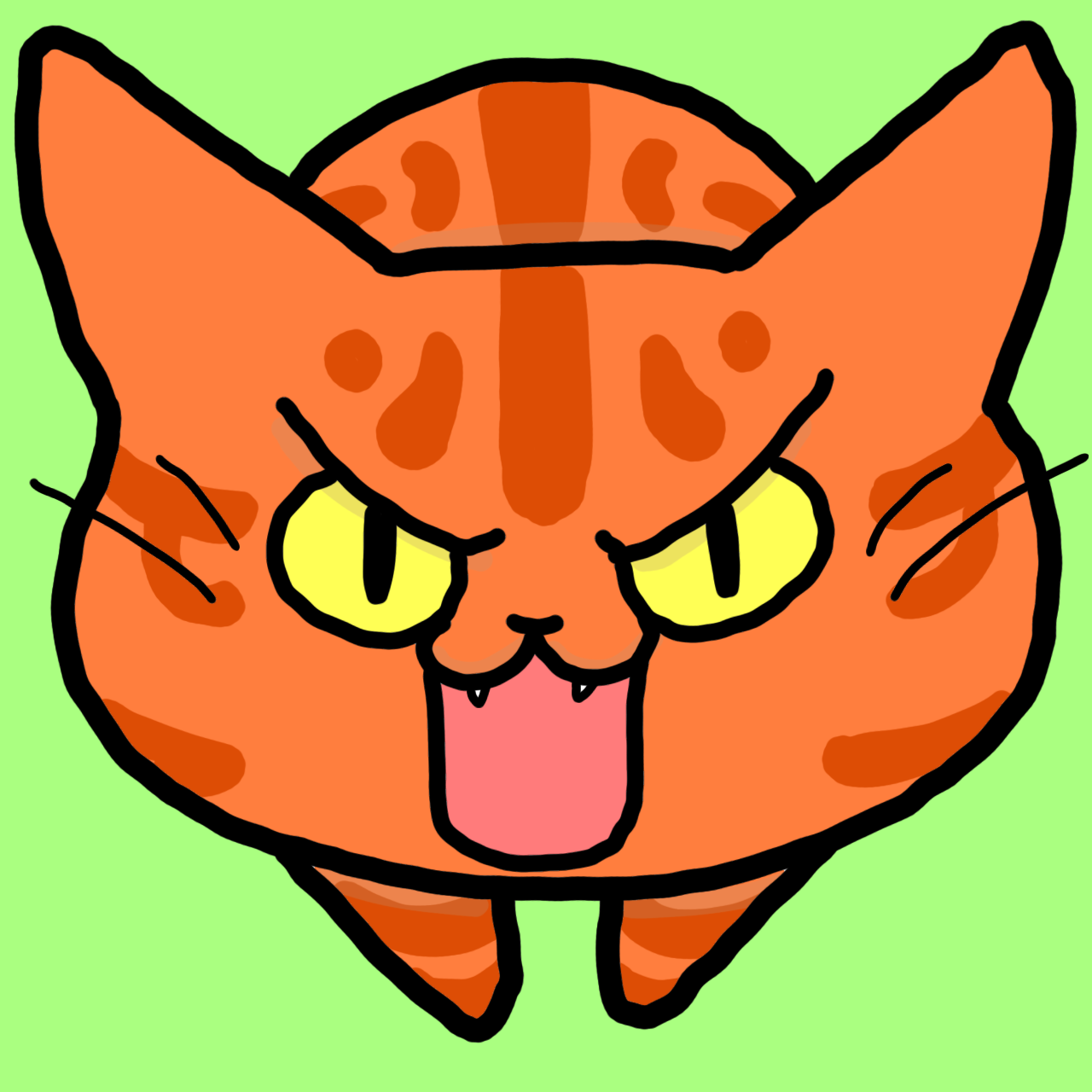 angry orange cat  AI Emoji Generator