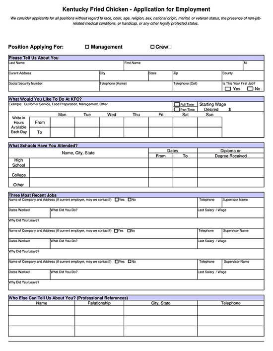 Kfc Online Application Form 2023 - Printable Forms Free Online