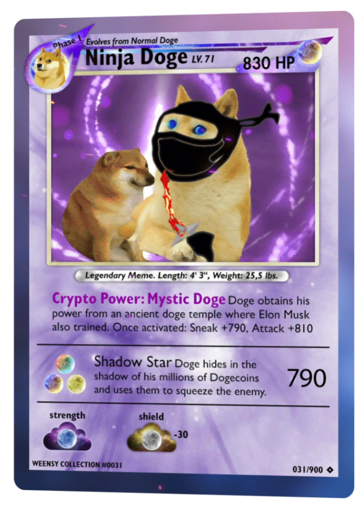 Ninja Doge | #0031 Weensy Card Collection - Rarible | OpenSea