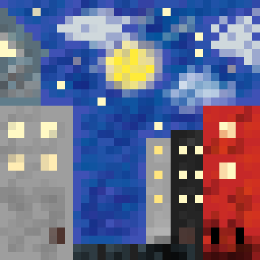 The Moon and the Sea - #1 - 32x32 Pixel ARt Sketches