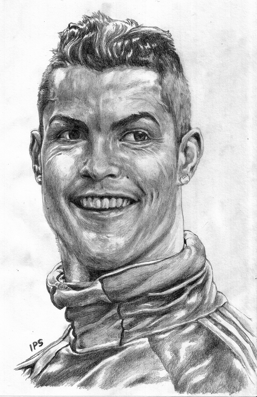 Drawing of Sketch Easy Cristiano Ronaldo / Draw Cr7 Football Player From  Portugal - part 3 - YouTube