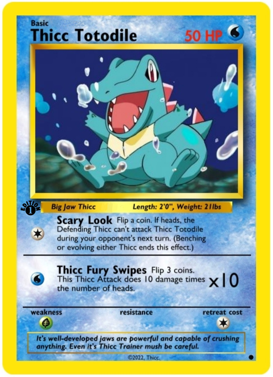 totodile laughs at totodile's scary face attack 