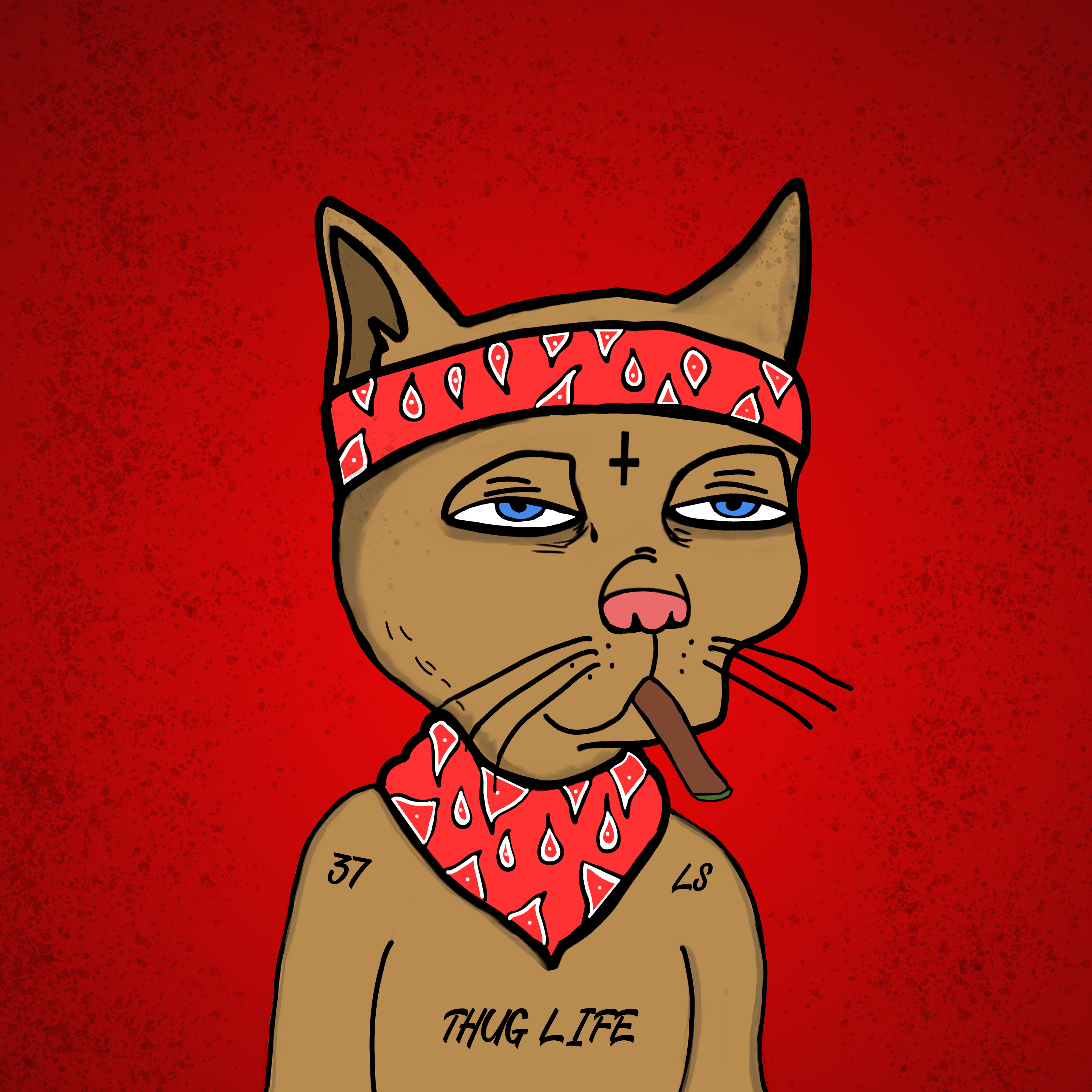 Thug cat red - Gutter Cats Thugged Out | OpenSea