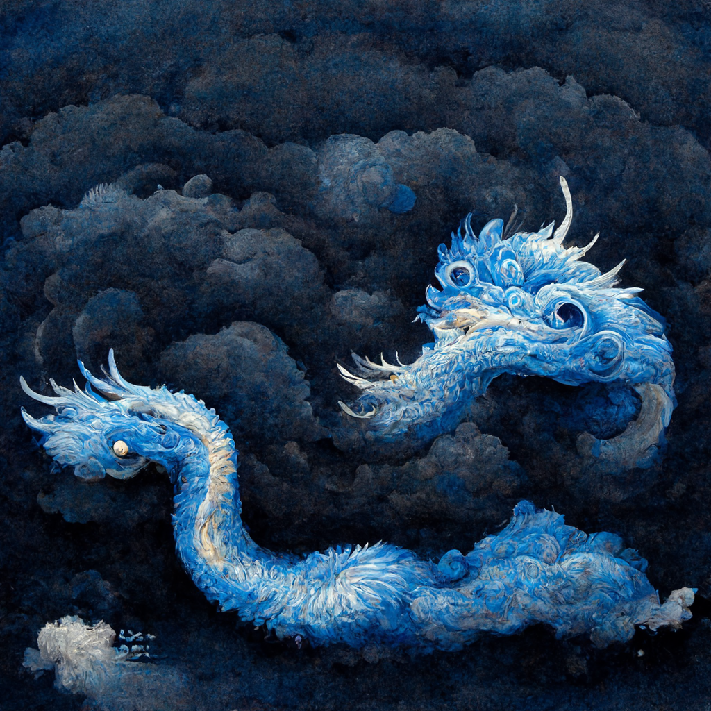 Cloud Chinese Blue Dragon - Collection | OpenSea