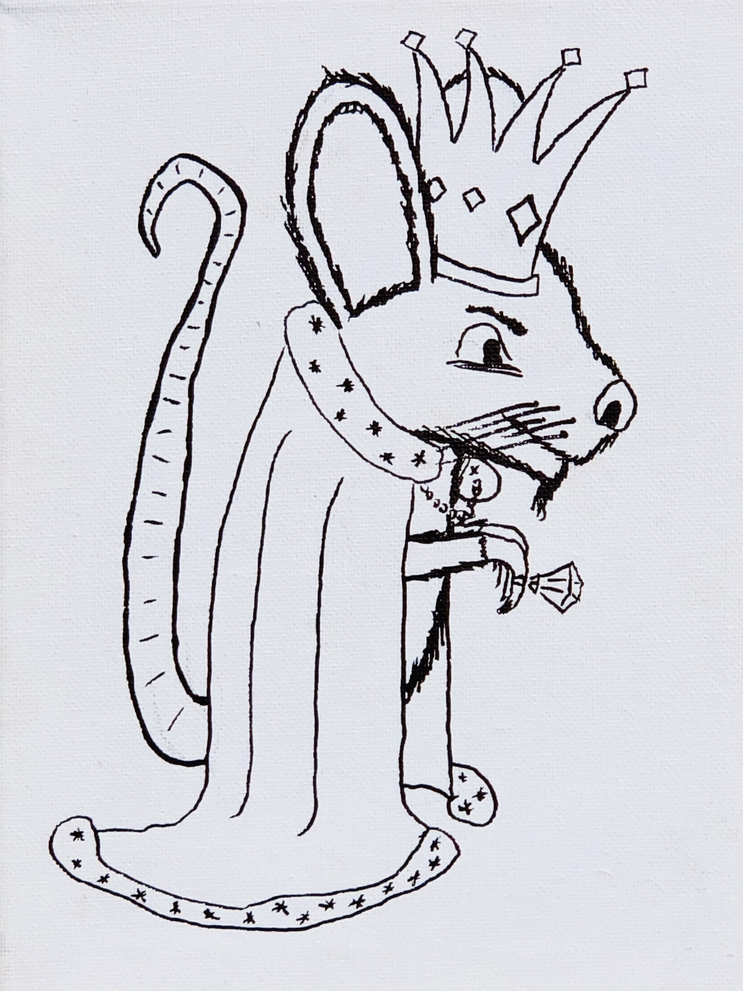 Rat King With Crown Coloring Page