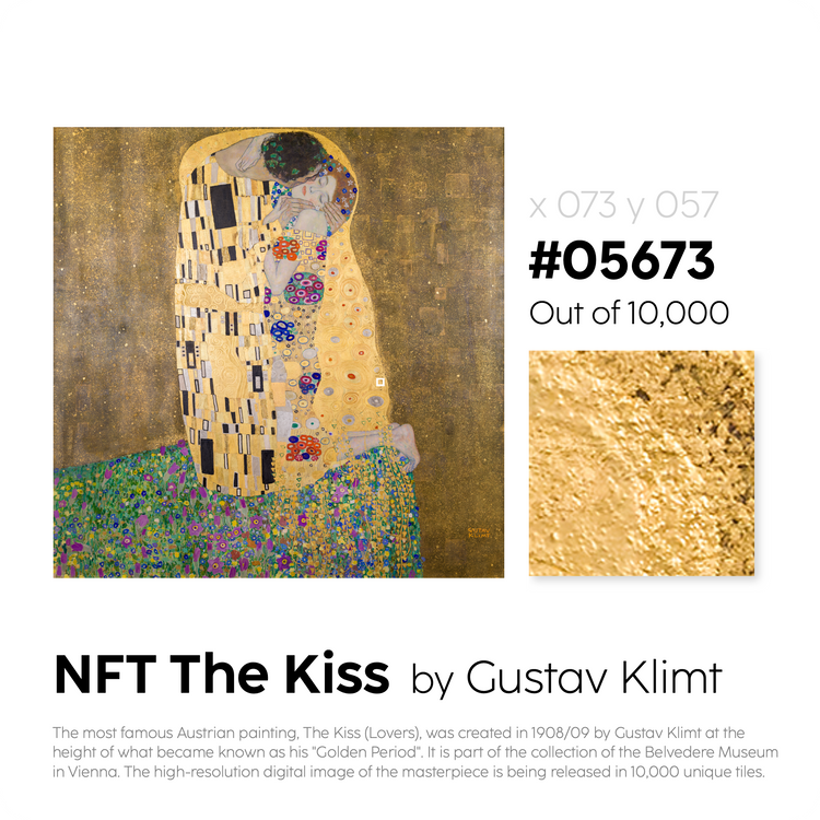 gustav klimt kiss nft