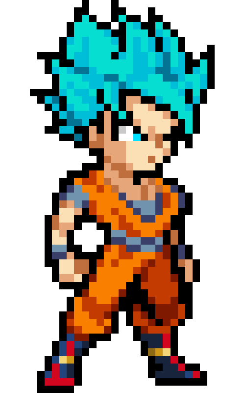 Pixilart - Super Saiyan Blue 3 Goku by VERMAN8ER