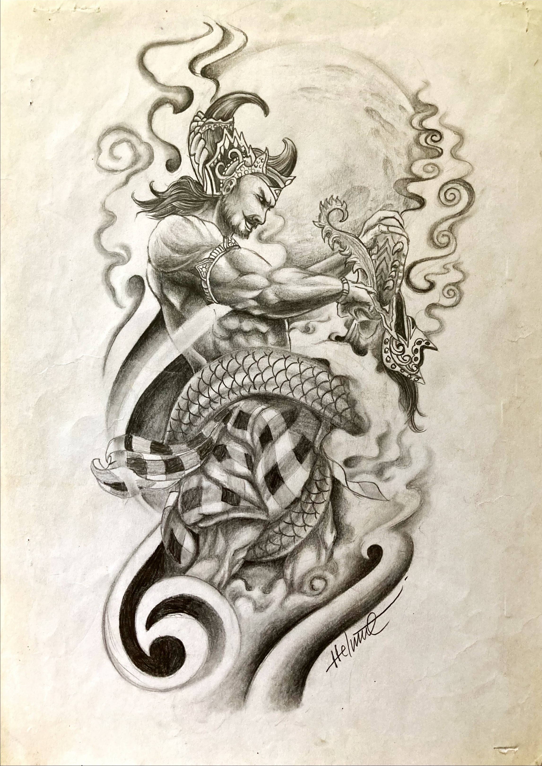 Hanuman from Southeast Asia by John TattooNOW