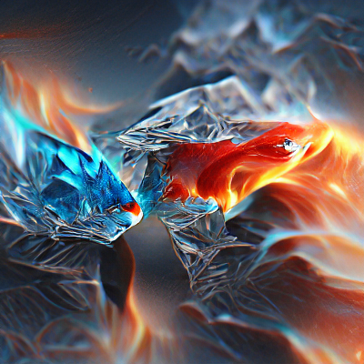 Fire and ice - Aurorian nfts: Heartfelt emotions | OpenSea