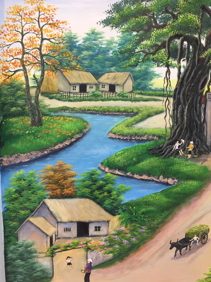 Khám phá vẽ tranh phong cảnh quê hương đẹp - Tưởng tượng và sáng tạo với bút chì và màu nước