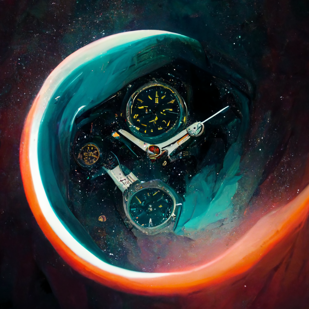 Rolex watch in space Collection OpenSea