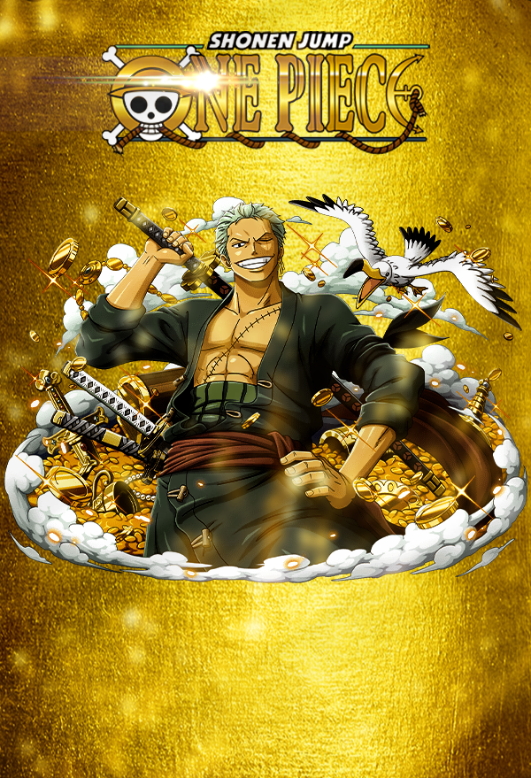 One Piece Film Gold Golden Poster Metallic A5 Size Carddass Zoro