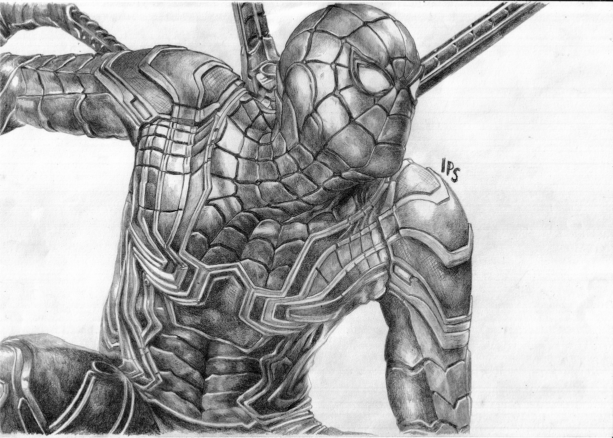 Learn How to Draw Iron Spider from Avengers  Infinity War Avengers  Infinity War Step by Step  Drawing Tutorials