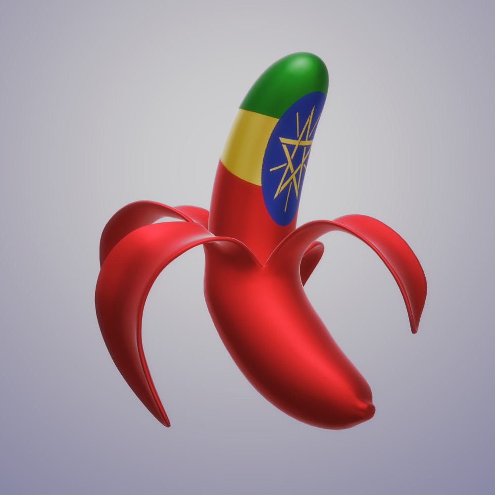 Ethiopia Banana - 3D Crypto Banana Countries NFT | OpenSea