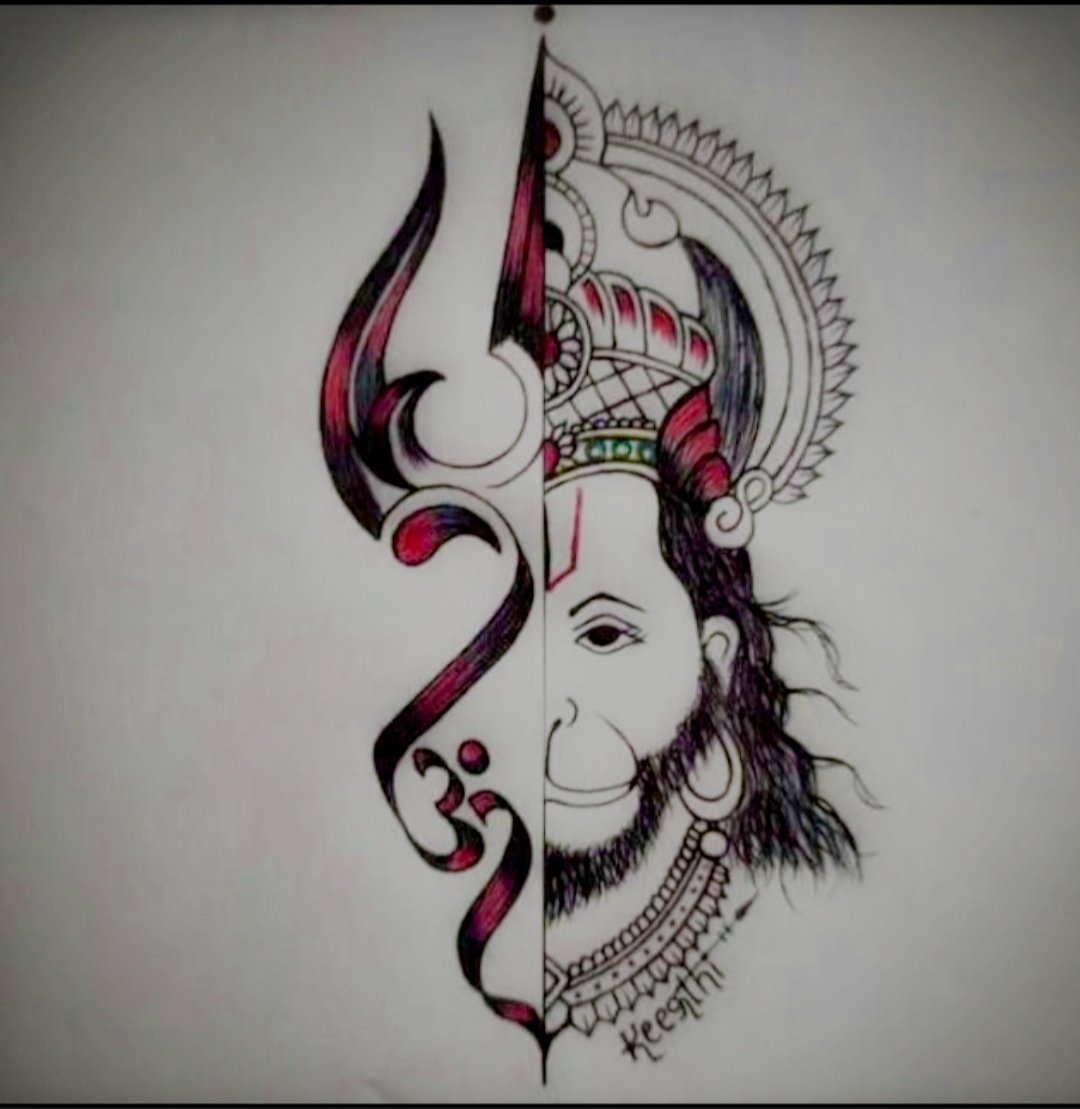 Shree Hanuman ji Drawing | Mandala Art Therapy