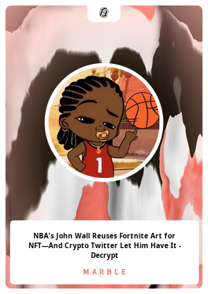 NBA's John Wall Reuses Fortnite Art for NFT—And Crypto Twitter Let Him Have  It