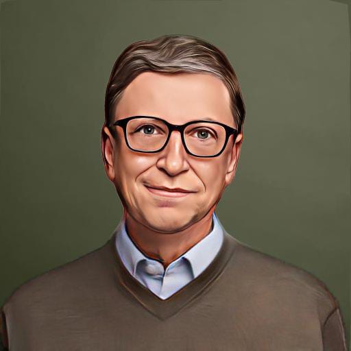 Cartoon art #4 Bill Gates - HA Digital Arts