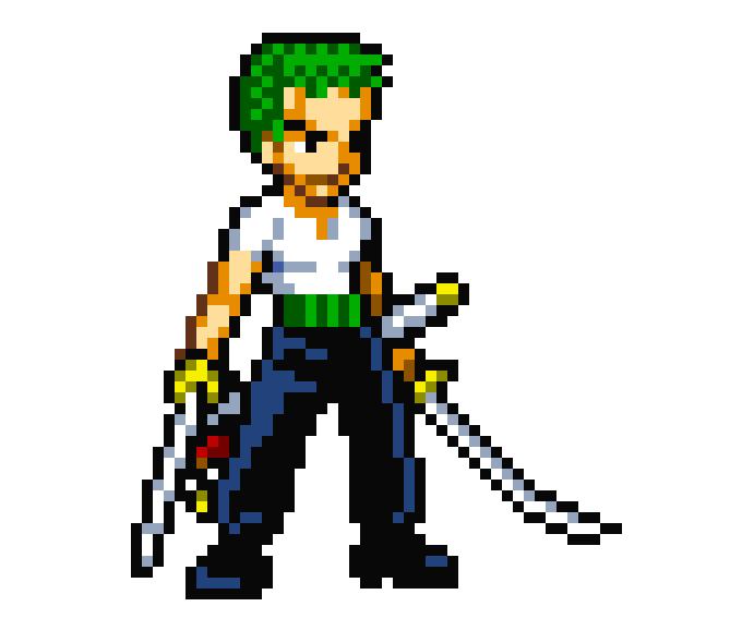 Roronoa Zoro - pixel graphs